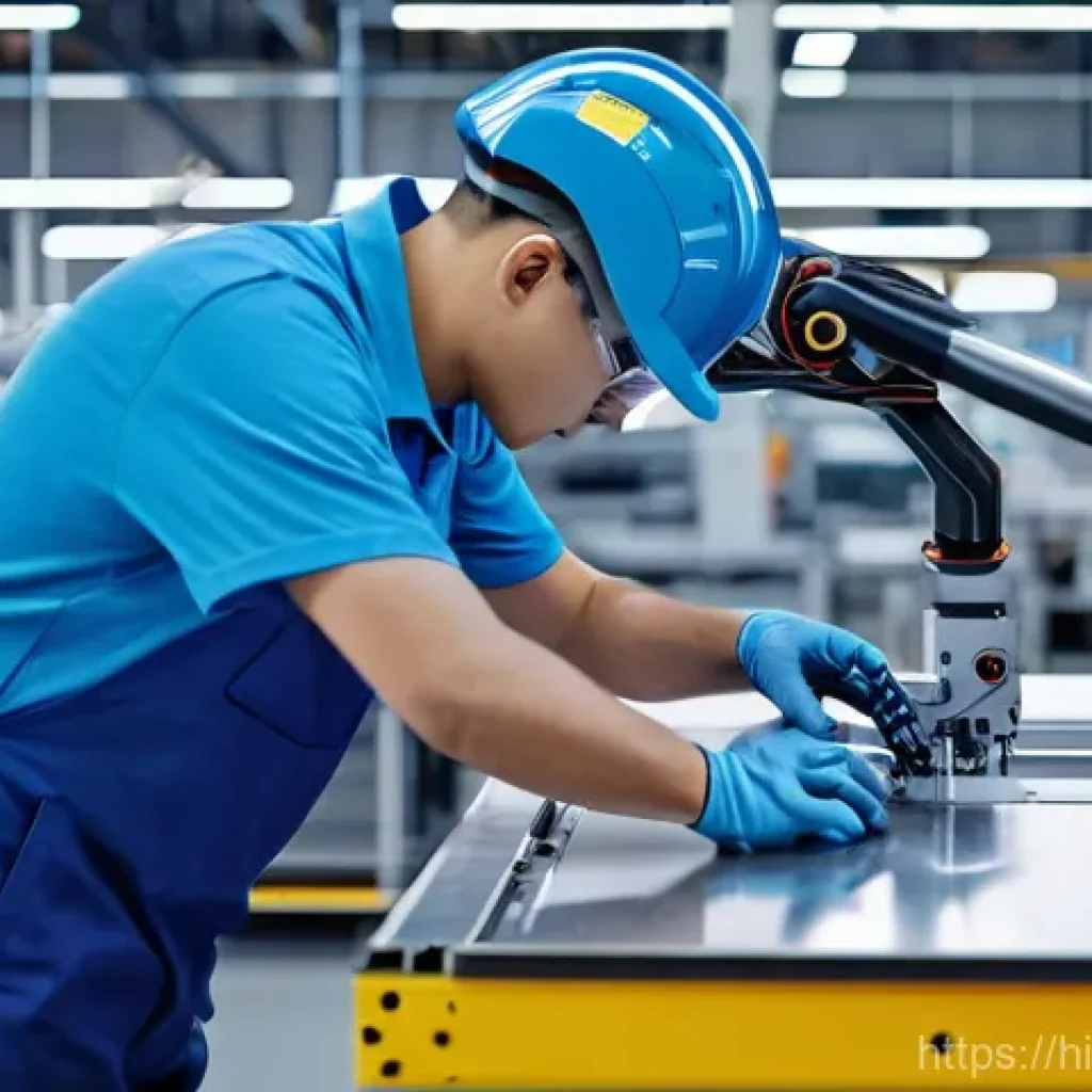 로봇기술사와 공장 자동화 사례 - **Prompt 1: Collaborative Robotics in a Modern Assembly Line**
    An ultra-realistic image of a cle...
